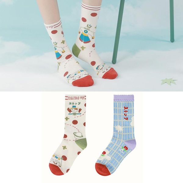 men's socks in tube female autumn and winter hand-lifted high series cotton cartoon illustration couple ins tide, Black
men's socks in tube female autumn and winter hand-lifted high series cotton cartoon illustration couple ins tide, Black
