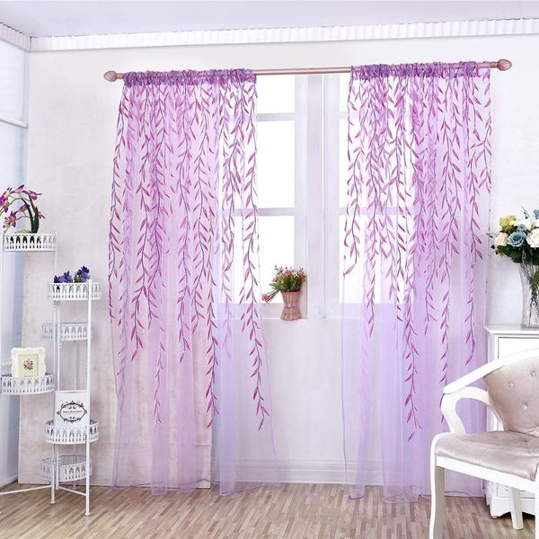 curtain & drapes willow leaves print curtains yarn tulle for living room bedroom sheer floral window treatments home decor draps d30
curtain & drapes willow leaves print curtains yarn tulle for living room bedroom sheer floral window treatments home decor draps d30