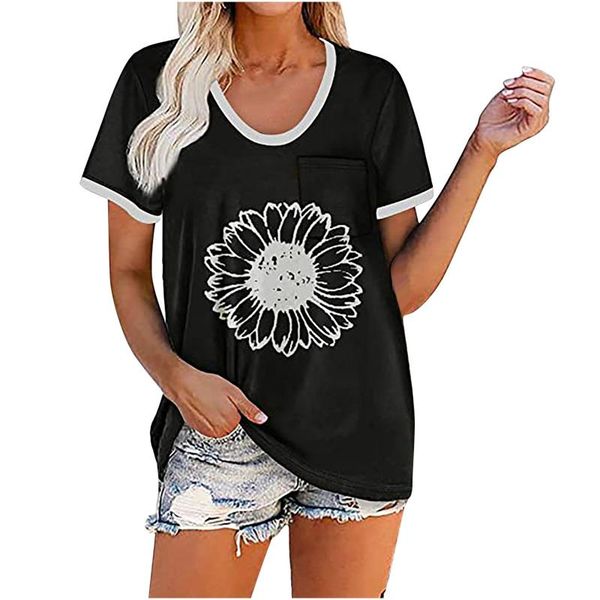 women's t-shirt sunflower print women solid color white-edge oversized o-neck tshirt summer short sleeve t-shirts camisetas de mujer
women's t-shirt sunflower print women solid color white-edge oversized o-neck tshirt summer short sleeve t-shirts camisetas de mujer