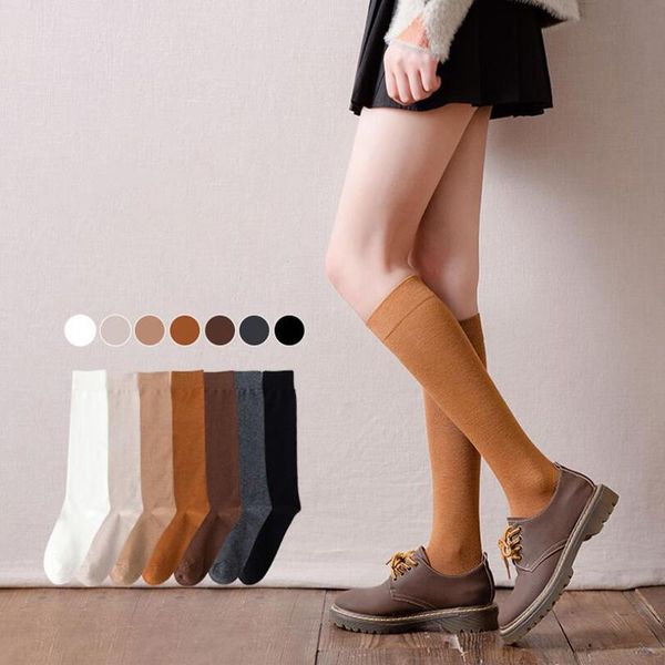 socks & hosiery solid cotton women stockings jktights high knee long thigh femme elastic calcetines mujer, Black;white
socks & hosiery solid cotton women stockings jktights high knee long thigh femme elastic calcetines mujer, Black;white