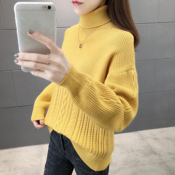 sweaters women's turtleneck sweater knitted ribbed long sleeve pullover autumn winter thick warm loose sweaters female jumper, White;black
sweaters women's turtleneck sweater knitted ribbed long sleeve pullover autumn winter thick warm loose sweaters female jumper, White;black