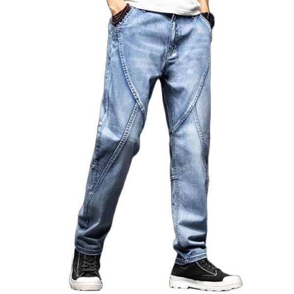 men's jeans summer men fashion elasticity thin denim pants plus size loose straight jean trousers man clothing, Blue
men's jeans summer men fashion elasticity thin denim pants plus size loose straight jean trousers man clothing, Blue