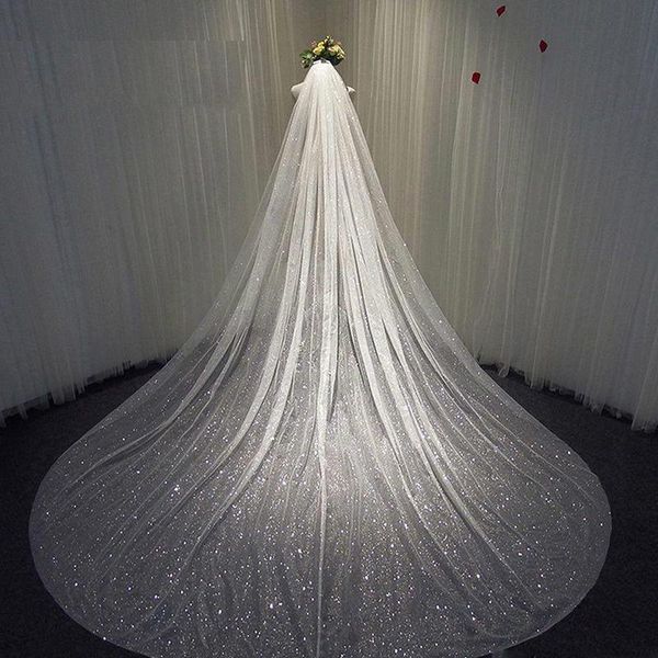 bridal veils sparkly glitters bling wedding 1 tier long cathedral length handmade soft tulle sequins bride ve, Black
bridal veils sparkly glitters bling wedding 1 tier long cathedral length handmade soft tulle sequins bride ve, Black