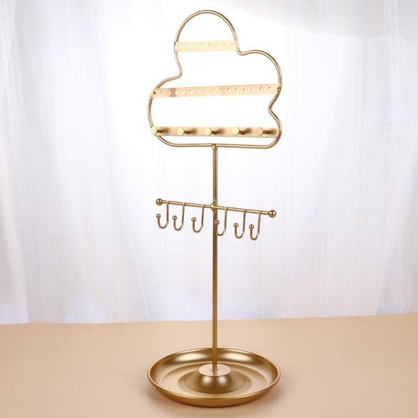hooks & rails cloud shaped jewelry display stand necklace organizer storage rack holder ear stud earrings (golden)
hooks & rails cloud shaped jewelry display stand necklace organizer storage rack holder ear stud earrings (golden)
