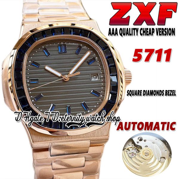 2022 zxf 5711 automatic mechanical mens watch sapphire iced out t diamond inlay bezel gray texture dial rose gold case 316l stainless bracel, Slivery;brown
2022 zxf 5711 automatic mechanical mens watch sapphire iced out t diamond inlay bezel gray texture dial rose gold case 316l stainless bracel, Slivery;brown