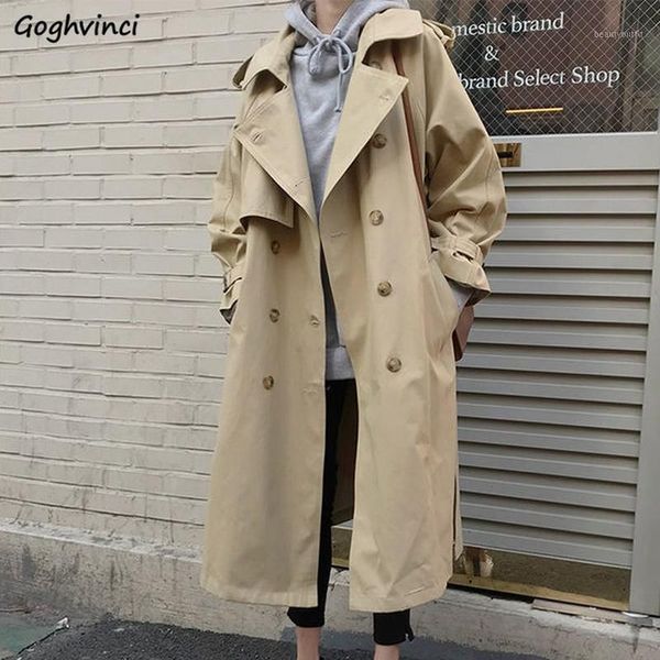 women's trench coats women autumn spring fashion loose overcoats single button kahki solid korean style simple warm adjustable waist, Tan;black
women's trench coats women autumn spring fashion loose overcoats single button kahki solid korean style simple warm adjustable waist, Tan;black