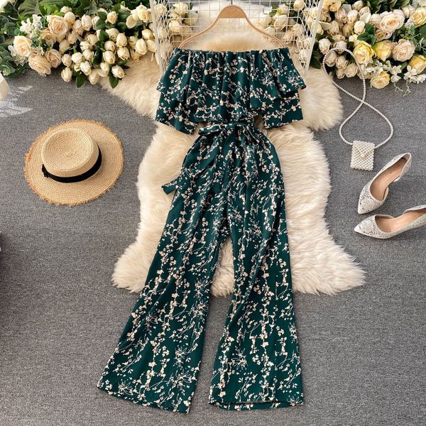 women's jumpsuits & rompers women fashion slash neck ruffle short sleeve broad leg lady print elegant overalls q604 85l1, Black;white
women's jumpsuits & rompers women fashion slash neck ruffle short sleeve broad leg lady print elegant overalls q604 85l1, Black;white