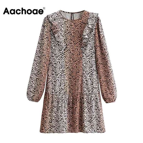 loose leopard print mini lantern sleeve fashion a line dress o neck ruffles lady dresses vestido de mujer s-l 210413, Black;gray
loose leopard print mini lantern sleeve fashion a line dress o neck ruffles lady dresses vestido de mujer s-l 210413, Black;gray