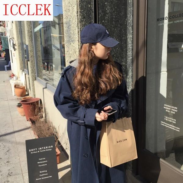 windbreaker women's mid long korean 2021 spring dress dark blue loose knee coat women trench coats, Tan;black
windbreaker women's mid long korean 2021 spring dress dark blue loose knee coat women trench coats, Tan;black