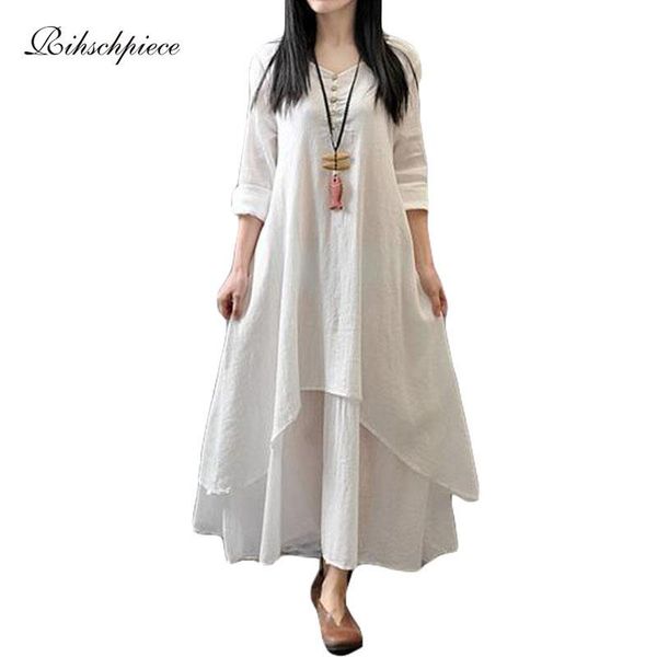 casual dresses rihschpiece vintage cotton linen maxi dress white long plus size boho beach office dresees rzf105, Black;gray
casual dresses rihschpiece vintage cotton linen maxi dress white long plus size boho beach office dresees rzf105, Black;gray