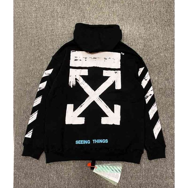 Autumn and winter men's casual Hooded Sweater Chao brand ow brush paint arrow off sweater all cotton high quality, White
Autumn and winter men's casual Hooded Sweater Chao brand ow brush paint arrow off sweater all cotton high quality, White