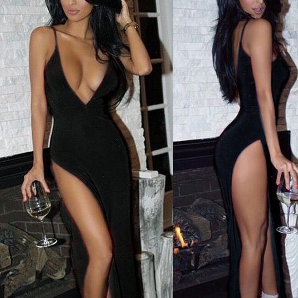 deep plunge clubwear open women dresses chest high thigh split spaghetti strap sukienka low cut bare back maxi party, Black;gray
deep plunge clubwear open women dresses chest high thigh split spaghetti strap sukienka low cut bare back maxi party, Black;gray