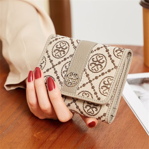 wallet women's short new small canvas versatile folding large capacity multi card bag simple change clip, Red;black
wallet women's short new small canvas versatile folding large capacity multi card bag simple change clip, Red;black