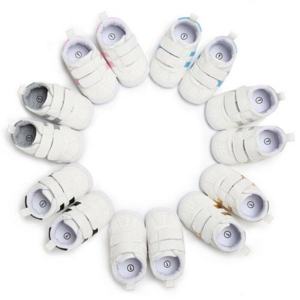 first walkers fashion born baby boy girl soft sole white pram shoes trainers size 0-18m
first walkers fashion born baby boy girl soft sole white pram shoes trainers size 0-18m