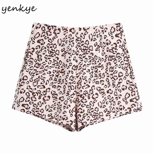 vintage animal print shorts women back zipper high waist fashion short femme summer pantalones cortos 210514, White;black 
vintage animal print shorts women back zipper high waist fashion short femme summer pantalones cortos 210514, White;black