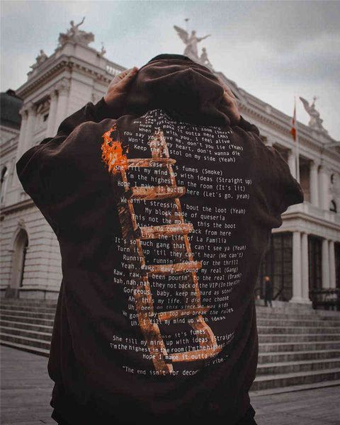 version correct of trendy ladder letter printed men's and women's plush hoodie, White;black
version correct of trendy ladder letter printed men's and women's plush hoodie, White;black