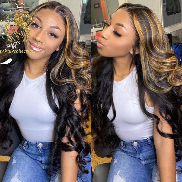 lace wigs 13x4 front wig for women hightlight colored wave 180% bleached knots frontal human hair brazilian remy, Black;brown
lace wigs 13x4 front wig for women hightlight colored wave 180% bleached knots frontal human hair brazilian remy, Black;brown