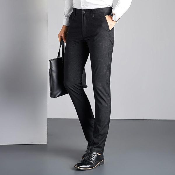 spring/summer 2021 men's lattice stretch fashion business casual pants trousers slub pattern high quality, Black
spring/summer 2021 men's lattice stretch fashion business casual pants trousers slub pattern high quality, Black