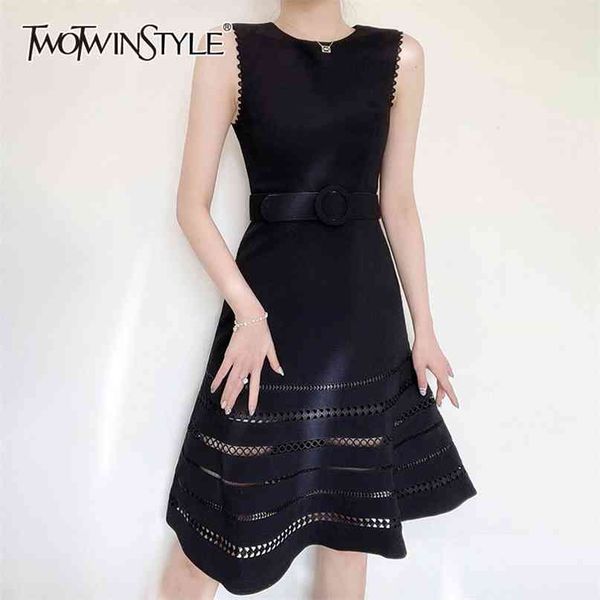 hollow out lace dress for women elegant o neck sleeveless high waist belt summer dresses female fashion 210520, Black;gray
hollow out lace dress for women elegant o neck sleeveless high waist belt summer dresses female fashion 210520, Black;gray