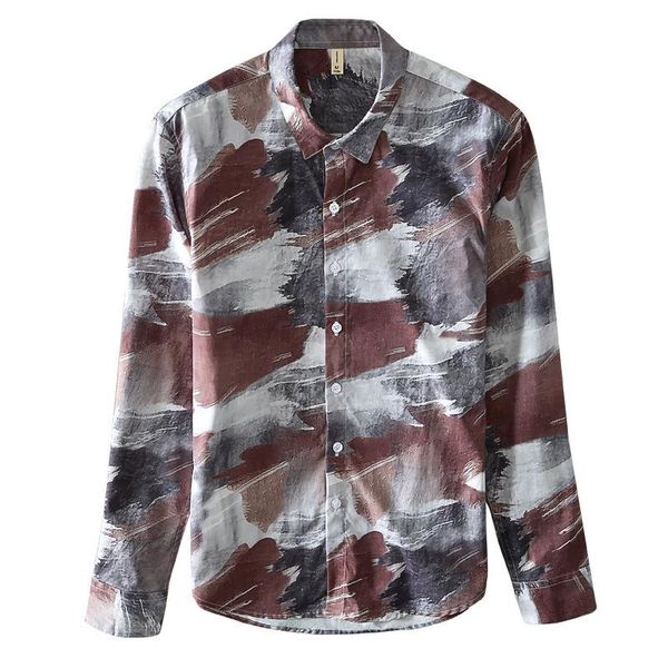 printed long sleeve casual men's shirt 2021 autumn shirts floral pattern lapel fashion evening dress business, White;black
printed long sleeve casual men's shirt 2021 autumn shirts floral pattern lapel fashion evening dress business, White;black