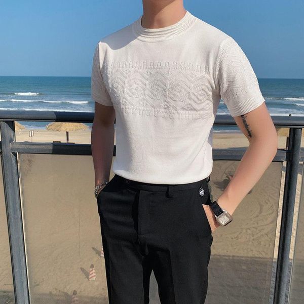 men's t-shirts 2021 arrived men t-shirt business fashion pattern embroidery decorated solid color knitted slim vip quality top, White;black
men's t-shirts 2021 arrived men t-shirt business fashion pattern embroidery decorated solid color knitted slim vip quality top, White;black