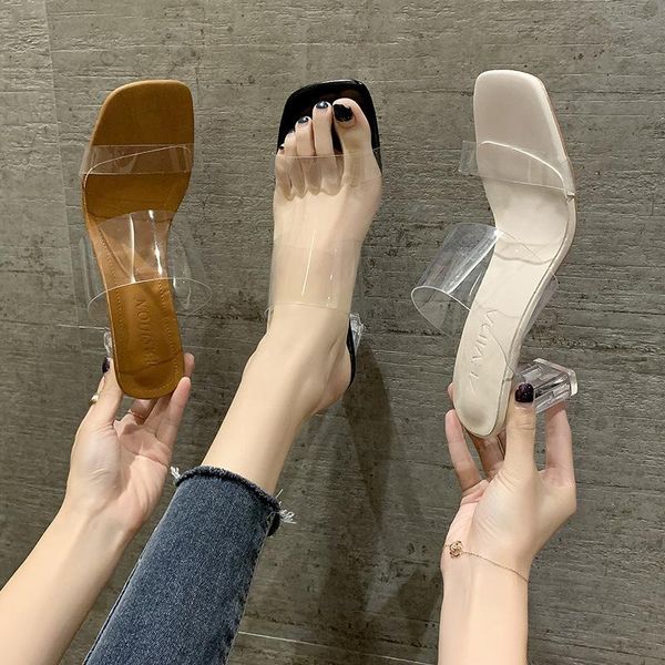 shoes woman 2021 female slippers luxury slides heeled mules jelly flip flops square heel low designer high transparent, Black
shoes woman 2021 female slippers luxury slides heeled mules jelly flip flops square heel low designer high transparent, Black