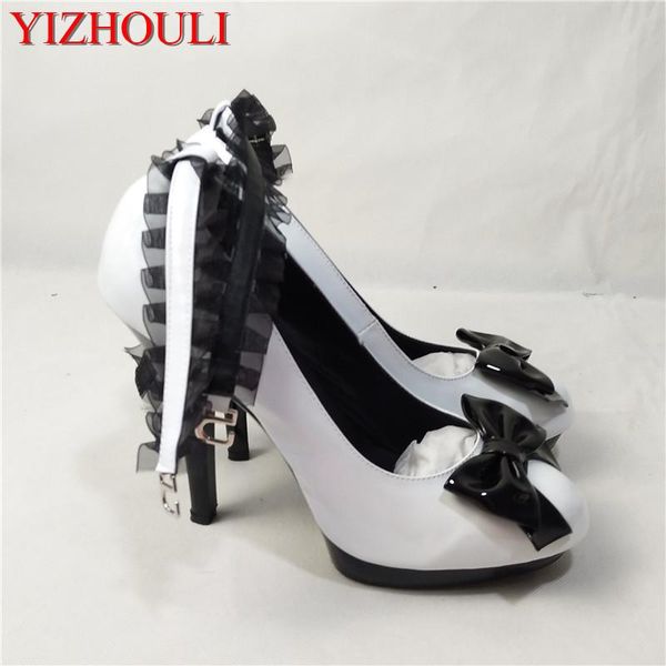 dress shoes waterproof bowknot adornment high heels ultra fine with 15 cm single simulation leather help hate day dancing, Black
dress shoes waterproof bowknot adornment high heels ultra fine with 15 cm single simulation leather help hate day dancing, Black