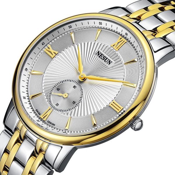 wristwatches nesun luxury official mens business quartz japan miyota fashion ultrathin dial 50m waterproof relogio masculino, Slivery;brown
wristwatches nesun luxury official mens business quartz japan miyota fashion ultrathin dial 50m waterproof relogio masculino, Slivery;brown