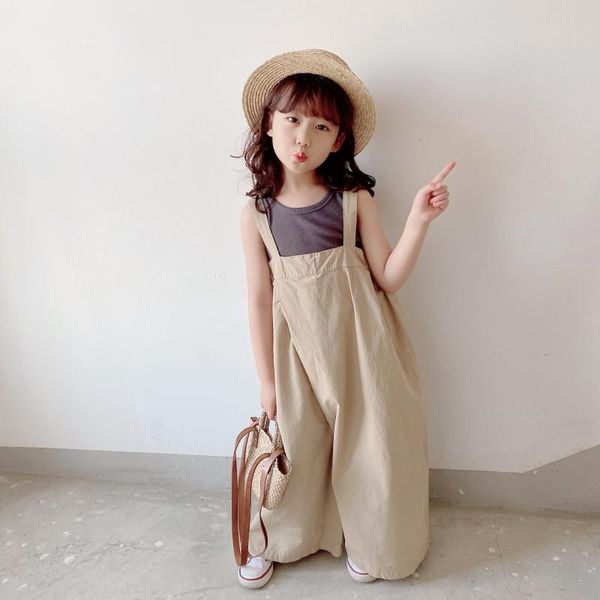 trousers 2-9 y baby girls jumpsuits 2021 summer korean kids solid overalls fashion loose wide leg suspender pants, Blue
trousers 2-9 y baby girls jumpsuits 2021 summer korean kids solid overalls fashion loose wide leg suspender pants, Blue