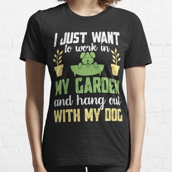 women's t-shirt i just want to work in my garden and hang out with dog t shirt summer fashion casual cotton round neck, White
women's t-shirt i just want to work in my garden and hang out with dog t shirt summer fashion casual cotton round neck, White