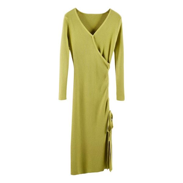 casual dresses autumn and winter dress knit v-neck dark buckle long-sleeved slim drawstring pleated slimming split, Black;gray
casual dresses autumn and winter dress knit v-neck dark buckle long-sleeved slim drawstring pleated slimming split, Black;gray