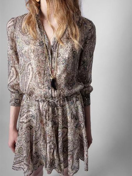 casual dresses early autumn 2021 women o-neck mini dress front buttons long sleeve vintage printed female lace-up robe, Black;gray
casual dresses early autumn 2021 women o-neck mini dress front buttons long sleeve vintage printed female lace-up robe, Black;gray