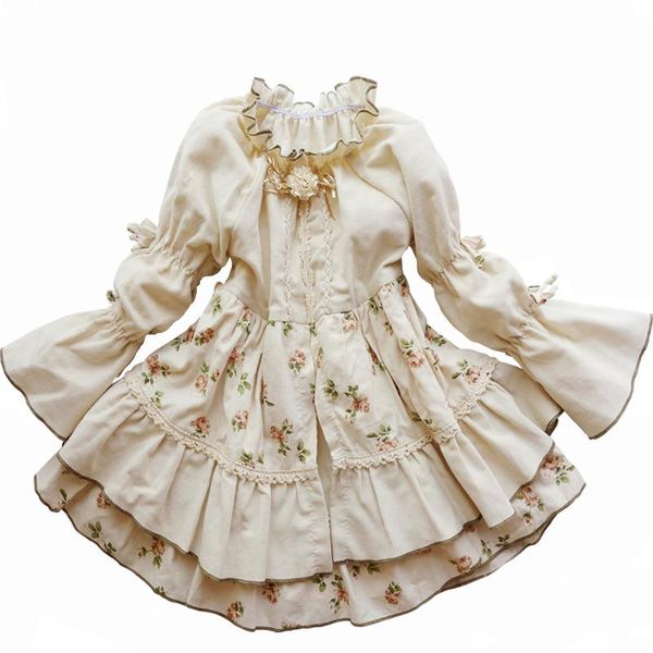 girl's dresses autumn a-line girls dress kid cotton princess robe children retro tiered long sleeved ball gown party clothing for baby, Red;yellow
girl's dresses autumn a-line girls dress kid cotton princess robe children retro tiered long sleeved ball gown party clothing for baby, Red;yellow