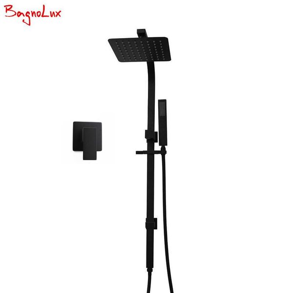 bagnolux lifetime warranty solid brass bathroom 8" rainfall handheld shower head sliding rail set matte black mixer tap diverter sets
bagnolux lifetime warranty solid brass bathroom 8" rainfall handheld shower head sliding rail set matte black mixer tap diverter sets