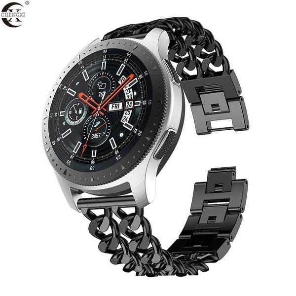 watch bands strap for samsung gear s3 frontier/classic stainless steel smart metal bracelet 22mm band, Black;brown