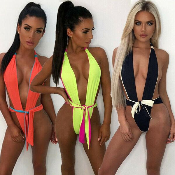women one-piece swimsuit swimwear push-up bikini monokini bathing suit deep v neck bandage beachwear suits
women one-piece swimsuit swimwear push-up bikini monokini bathing suit deep v neck bandage beachwear suits