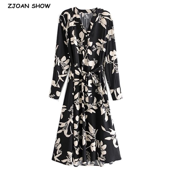 holiday button v neck leaves floral print swing long sleeve women dress bohemian tie bow sashes midi dresses 210429, Black;gray
holiday button v neck leaves floral print swing long sleeve women dress bohemian tie bow sashes midi dresses 210429, Black;gray