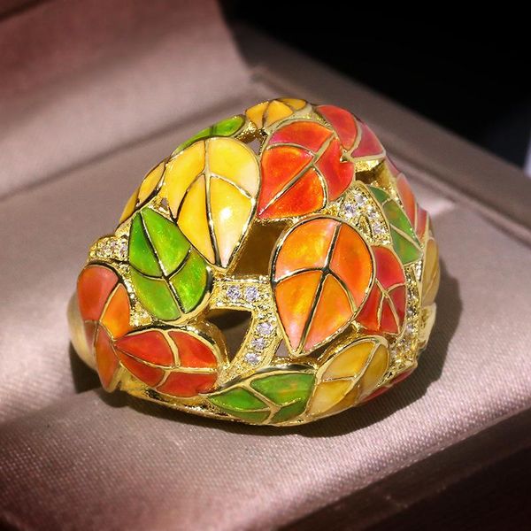 creative ring female european and american retro colored enamel color separation exaggerated flower 925 silver cluster rings, Golden;silver
creative ring female european and american retro colored enamel color separation exaggerated flower 925 silver cluster rings, Golden;silver