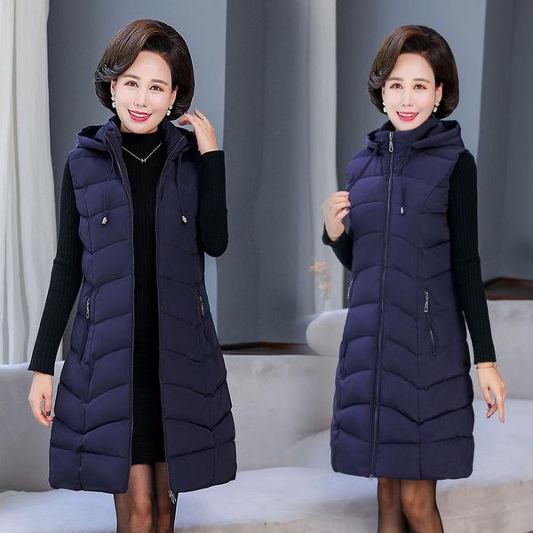 women's vests 2021 women winter sleeveless vest warm plus size female cotton padded jackets ladies long parkas waistcoats h581, Black;white
women's vests 2021 women winter sleeveless vest warm plus size female cotton padded jackets ladies long parkas waistcoats h581, Black;white