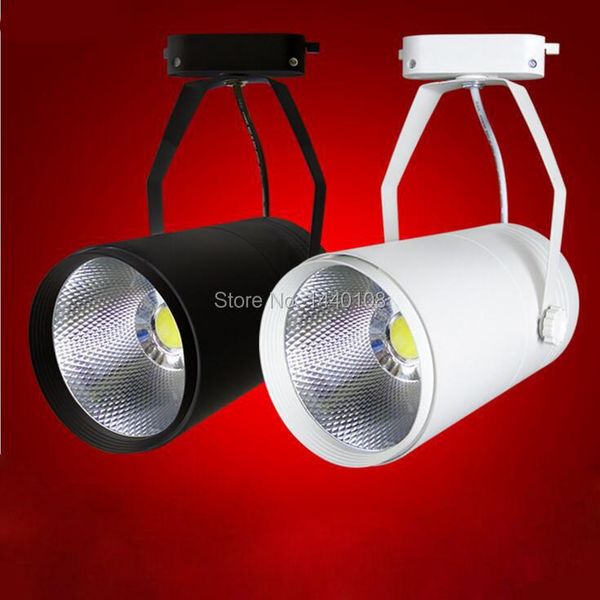10pcs/lot led rail lighting 2 wire 15w 20w 30w cob track light spotlight tracking ac85-265v lights