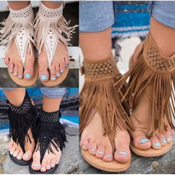 arrival summer women sandals bohemian flat tassels casual open toe shoes ladies slides female woman shoe, Black
arrival summer women sandals bohemian flat tassels casual open toe shoes ladies slides female woman shoe, Black