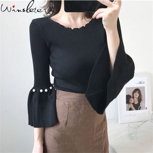 blace sweater women girls slim pearl flare sleeve pullover knit wear spring autumn clothing t0n701w 210421, Black;white
blace sweater women girls slim pearl flare sleeve pullover knit wear spring autumn clothing t0n701w 210421, Black;white