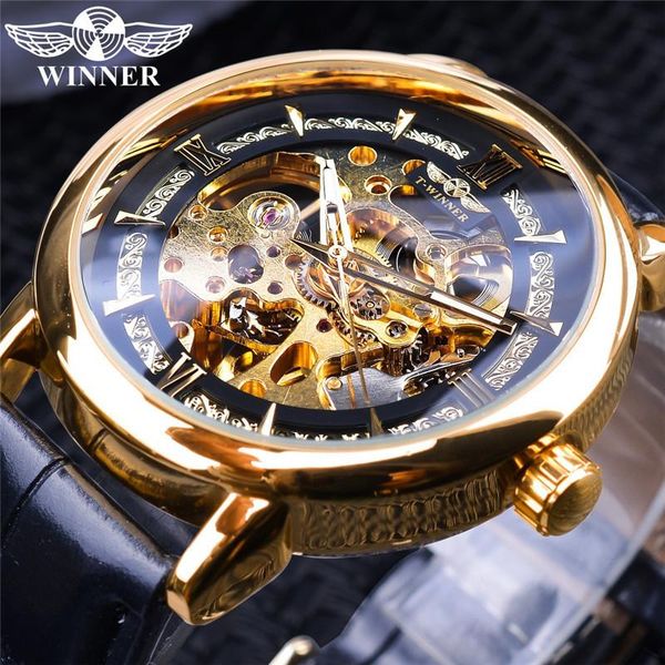 wristwatches fashion winner brand black golden retro luminous hands casual display mens mechanical skeleton wrist watches luxury clock, Slivery;brown
wristwatches fashion winner brand black golden retro luminous hands casual display mens mechanical skeleton wrist watches luxury clock, Slivery;brown