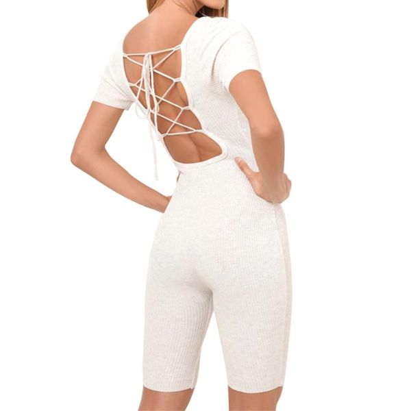 women's jumpsuits & rompers backless lace jumpsuit sports summer short-sleeved bodysuit fitness, Black;white
women's jumpsuits & rompers backless lace jumpsuit sports summer short-sleeved bodysuit fitness, Black;white
