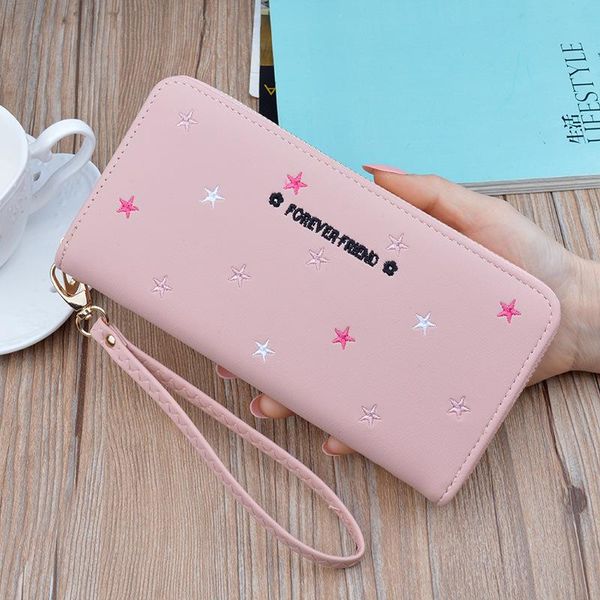 wallets women's wallet, long soft embroidered star, korean version student's large capacity mobile phone bag, Red;black
wallets women's wallet, long soft embroidered star, korean version student's large capacity mobile phone bag, Red;black