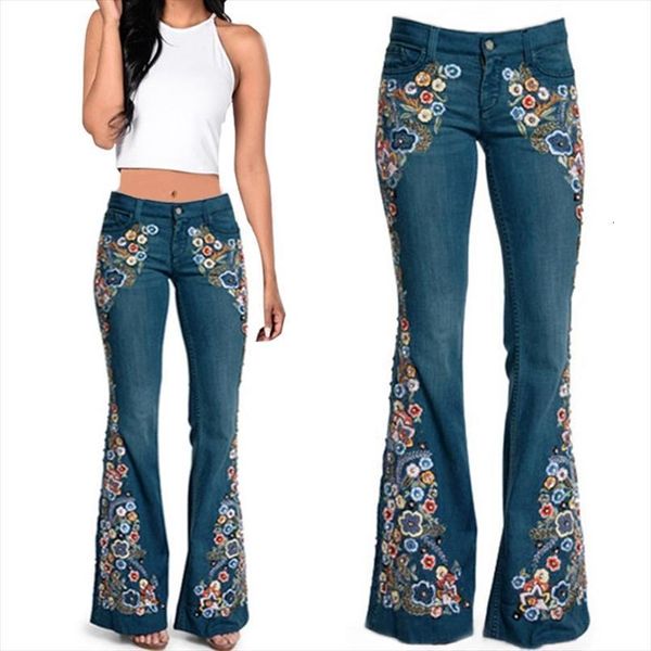 embroidered bell bottoms skinny floral womens jean flared spring casual denim pants xs 4xl, Blue
embroidered bell bottoms skinny floral womens jean flared spring casual denim pants xs 4xl, Blue