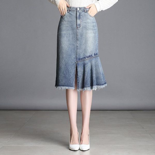 skirts 2021 spring & summer korean high waist slimming simple denim skirt wild stretch women irregular fishtail, Black
skirts 2021 spring & summer korean high waist slimming simple denim skirt wild stretch women irregular fishtail, Black