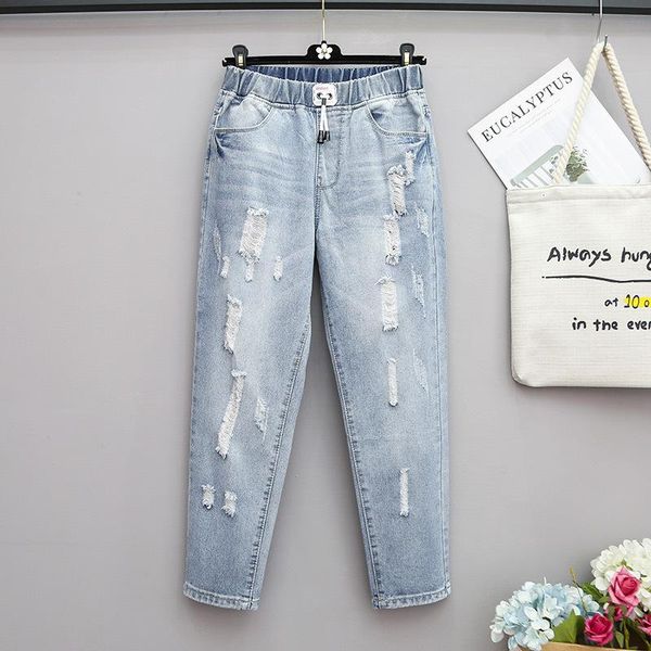 women's jeans xl-5xl plus size with holes woman clothes outfits 2021 summer elastic high waist baggy pants denim light blue bottoms chi
women's jeans xl-5xl plus size with holes woman clothes outfits 2021 summer elastic high waist baggy pants denim light blue bottoms chi