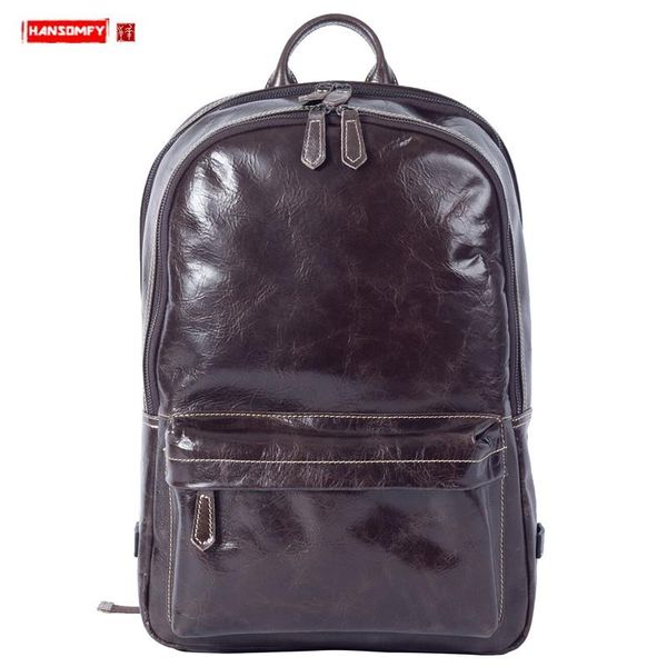 backpack large capacity leather men simple first layer cowhide lapmale schoolbag handmade crack travel
backpack large capacity leather men simple first layer cowhide lapmale schoolbag handmade crack travel