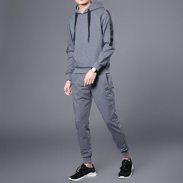 men's tracksuits spring and autumn cotton fashion sports suit hoodie a of clothes handsome slim, Gray
men's tracksuits spring and autumn cotton fashion sports suit hoodie a of clothes handsome slim, Gray